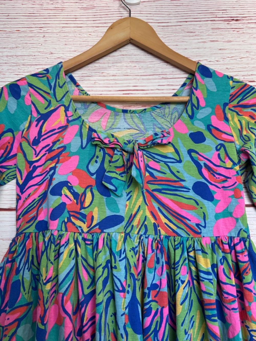 Lilly Pulitzer Mini Evelyn Dress in Multi Hot Spot Sz XL (12-14) - Picture 10 of 10